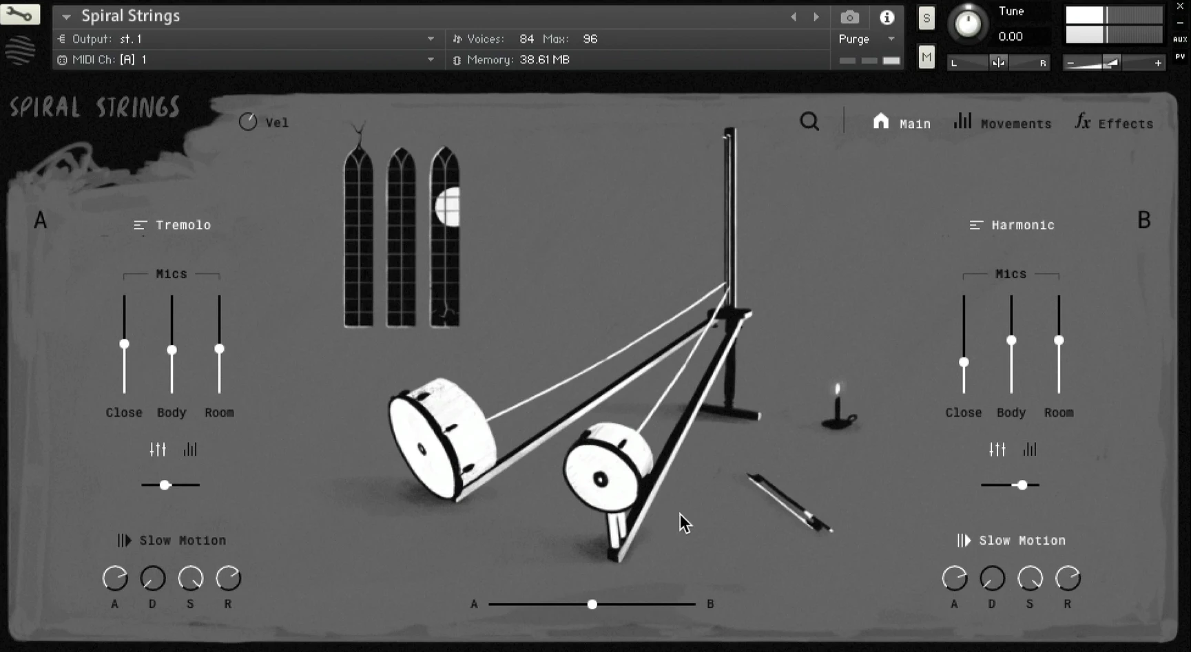 Tonsturm - Spiral Strings Kontakt Instruments Software GUI Artwork