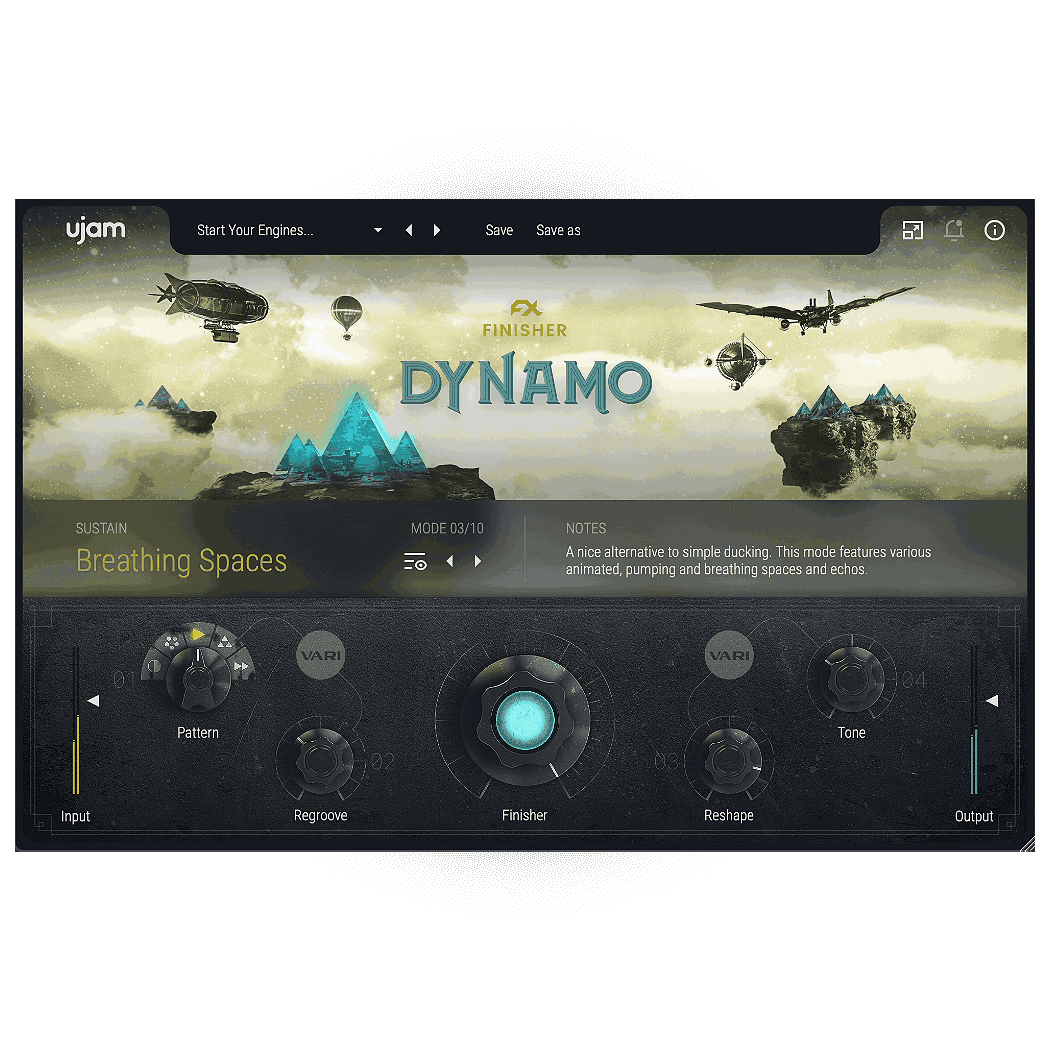 ujam - Finisher: Dynamo Plugins & FX Software GUI Artwork