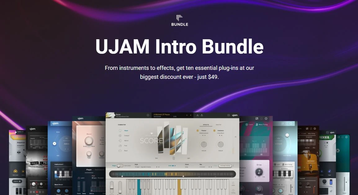 ujam - UJAM Intro Bundle Plugins & FX Software GUI Artwork