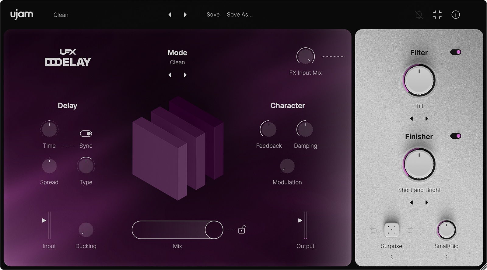 ujam - UFX Delay Plugins & FX Software GUI Artwork