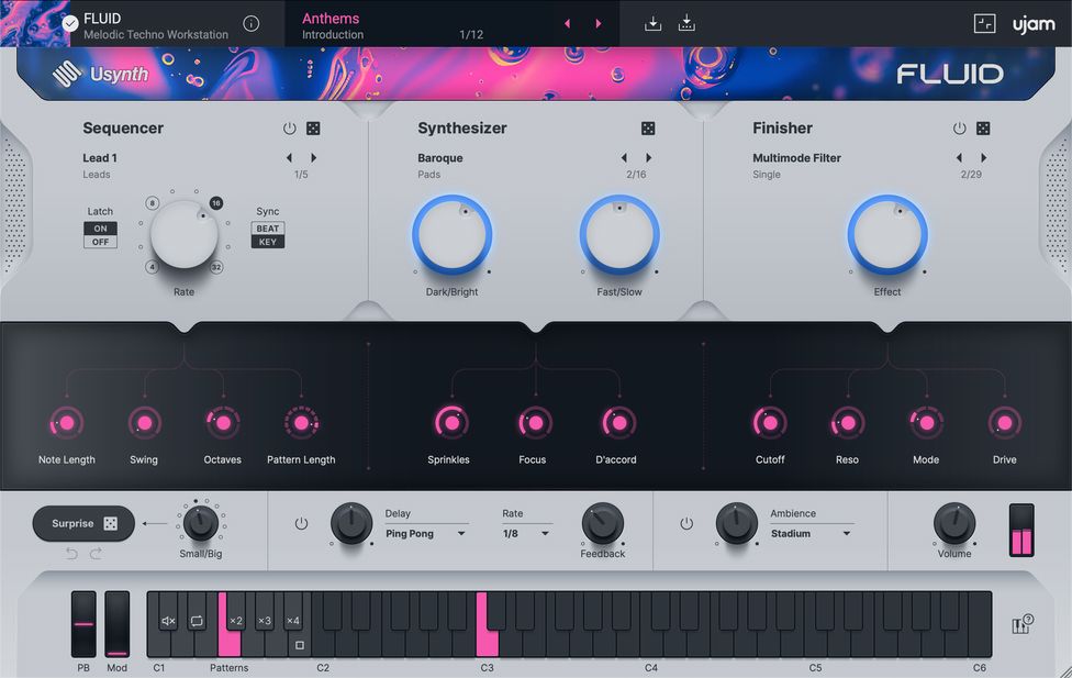 ujam - Usynth Fluid Plugins & FX Software GUI Artwork