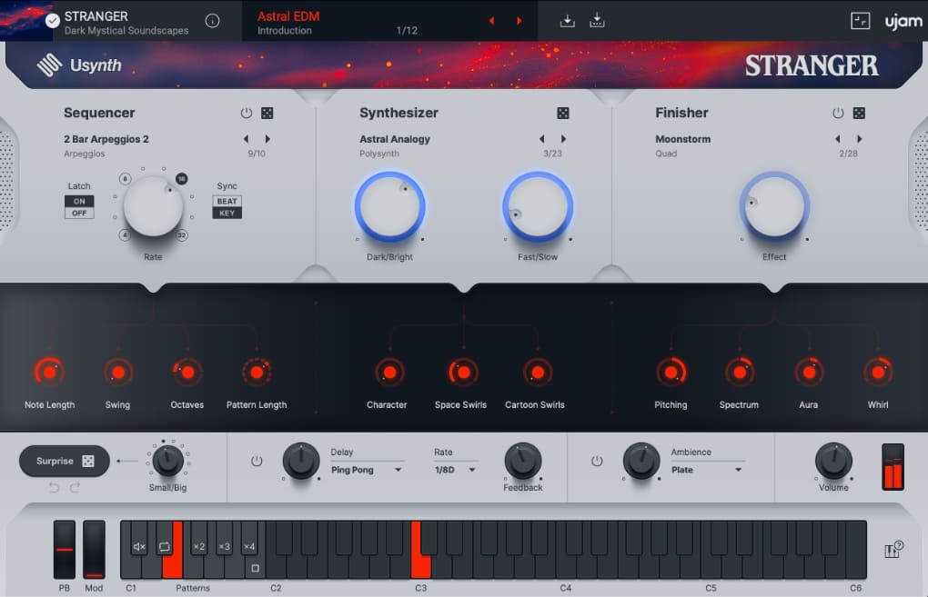 ujam - Usynth Stranger Plugins & FX Software GUI Artwork
