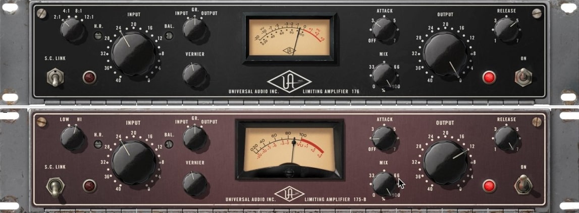 Universal Audio - UA 175B and 176 Tube Compressor Collection Plugins & FX Software GUI Artwork