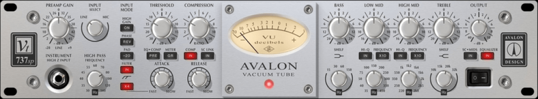 Universal Audio - Avalon VT-737 Tube Channel Strip Plugins & FX Software GUI Artwork