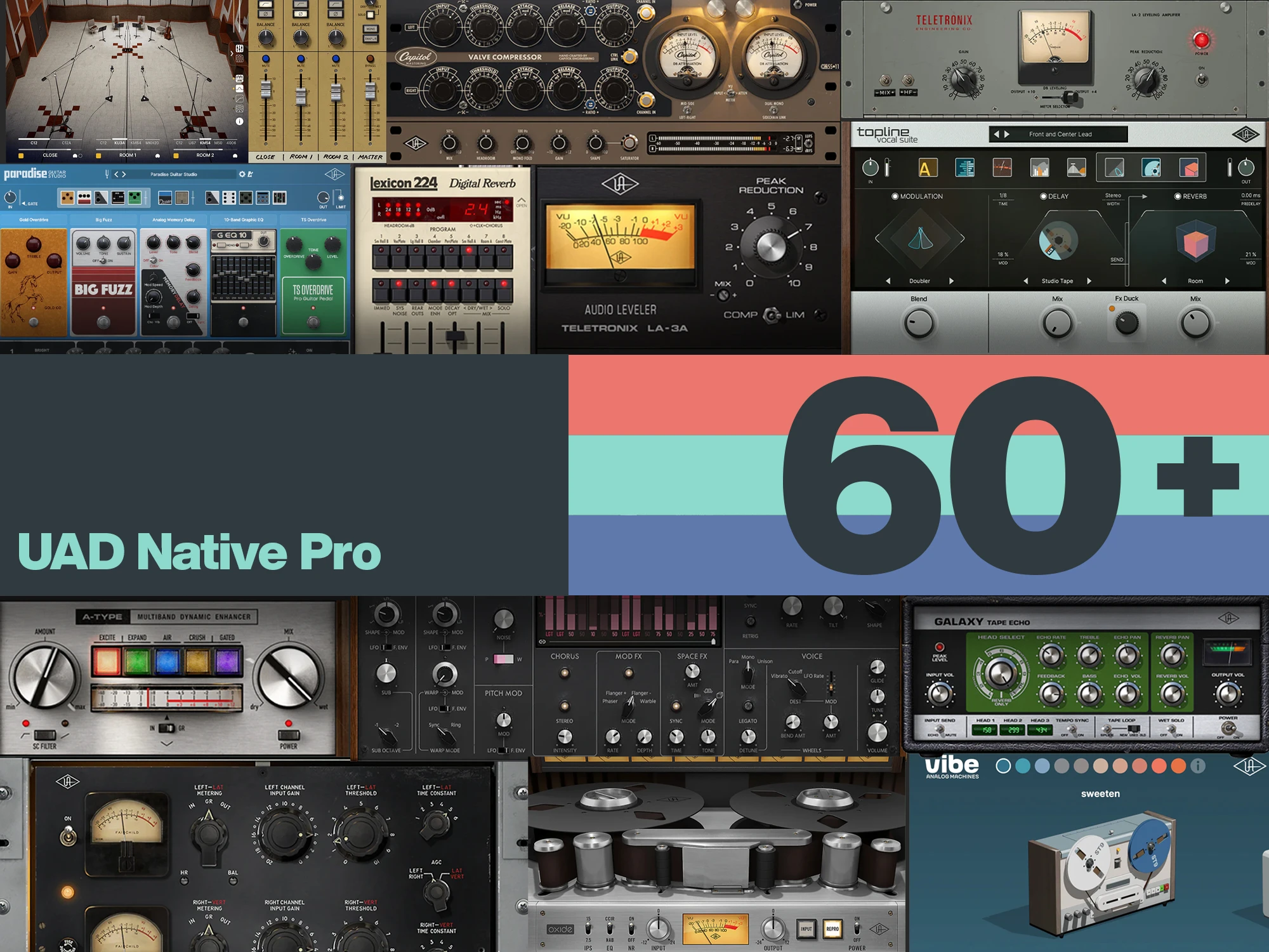 Universal Audio - UAD Native Pro Plugins & FX Software GUI Artwork