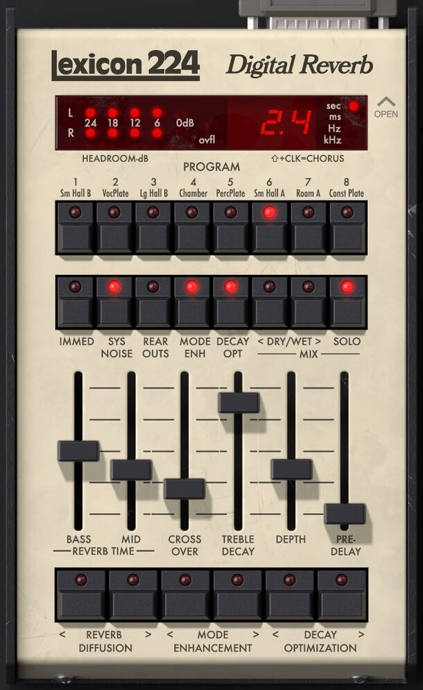Universal Audio - Lexicon 224 Digital Reverb Plugins & FX Software GUI Artwork