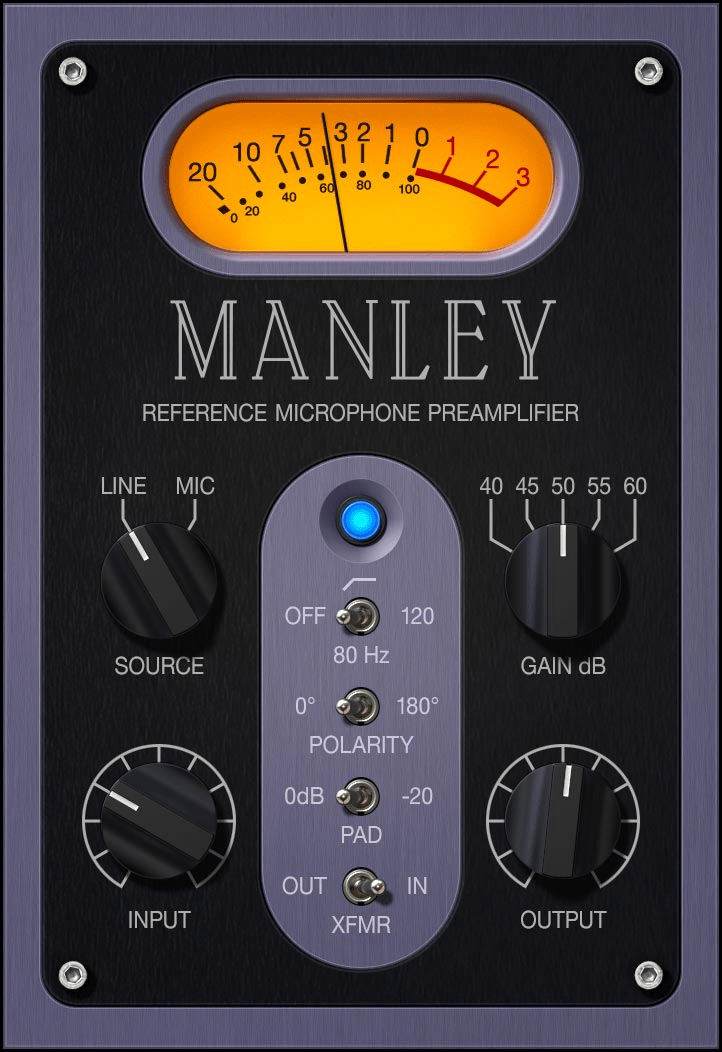 Universal Audio - Manley Tube Preamp Plugins & FX Software GUI Artwork