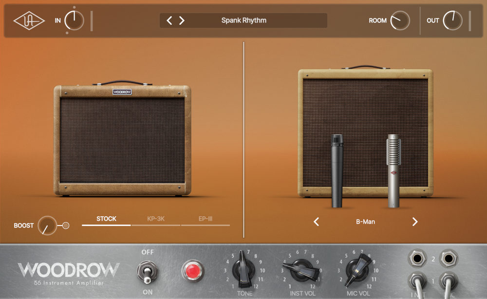 Universal Audio - UAD Woodrow '55 Instrument Amplifier Plugins & FX Software GUI Artwork