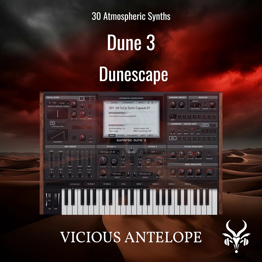 Vicious Antelope - Dunescape - Dune 3 Presets Software GUI Artwork