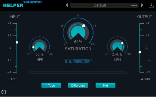 W.A. Production - Helper Saturator 2 Plugins & FX Software GUI Artwork