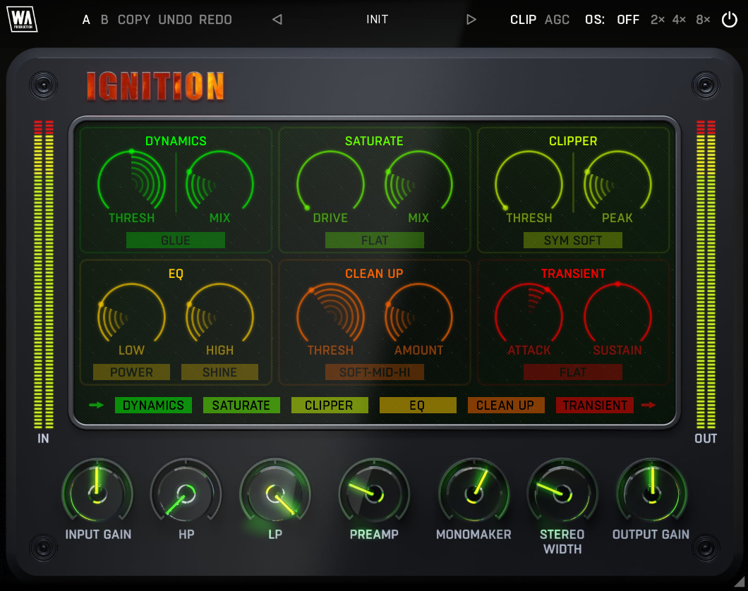 W.A. Production - Ignition Plugins & FX Software GUI Artwork