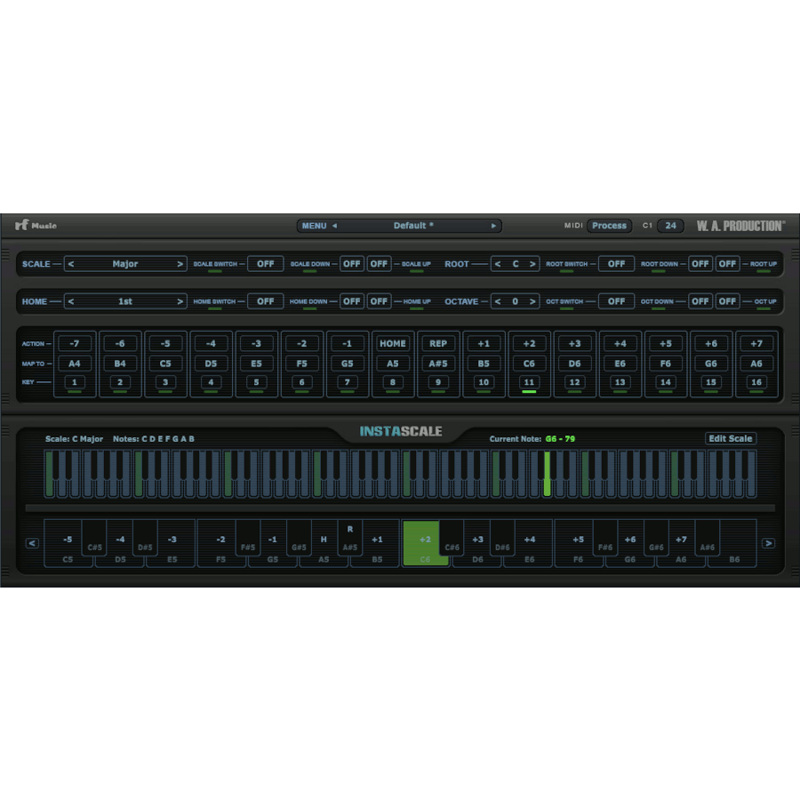 W.A. Production - InstaScale Plugins & FX Software GUI Artwork