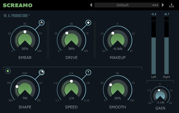 W.A. Production - Screamo Plugins & FX Software GUI Artwork