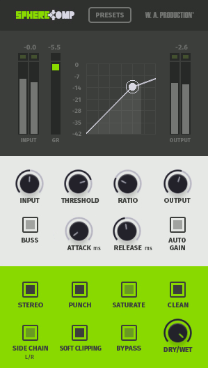 W.A. Production - SphereComp Plugins & FX Software GUI Artwork
