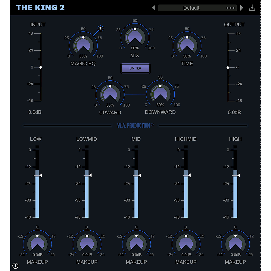 W.A. Production - The King 2 Plugins & FX Software GUI Artwork