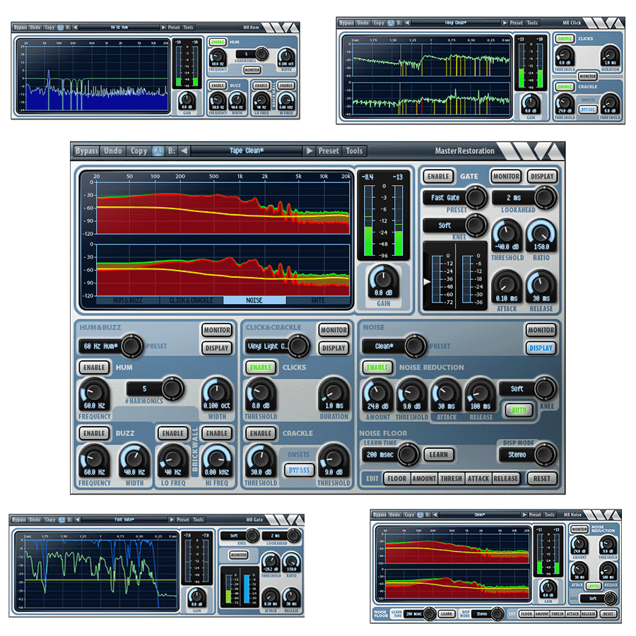 Wave Arts - Master Restoration Suite 6 Plugins & FX Software GUI Artwork