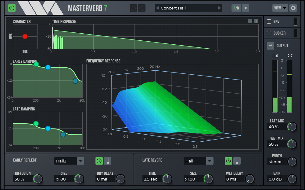 Wave Arts - MasterVerb 7 Plugins & FX Software GUI Artwork