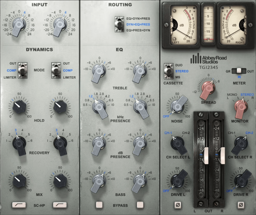 Waves - Abbey Road EMI TG12345 Channel Plugins & FX Software GUI Artwork