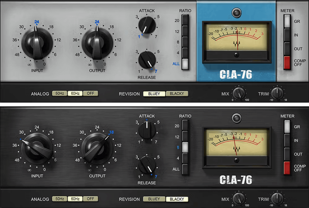 Waves - CLA-76 Compressor Limiter Plugins & FX Software GUI Artwork