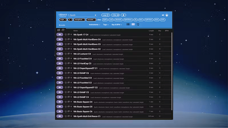 Waves - COSMOS Sample Finder Screenshot 3