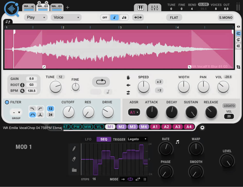Waves - CR8 Creative Sampler Plugins & FX Software GUI Artwork