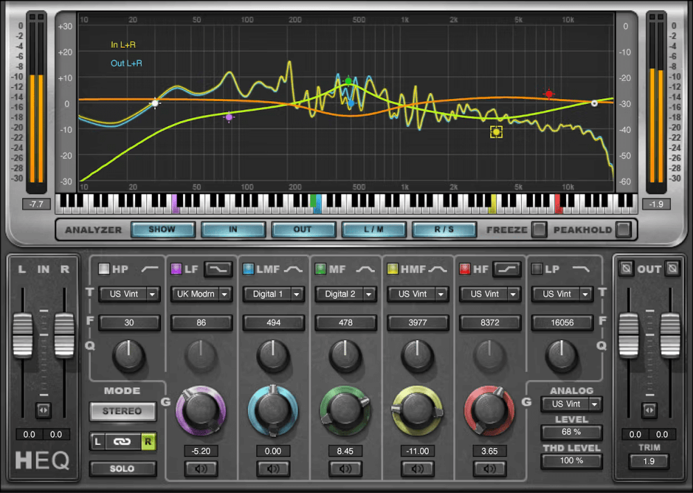 Waves - H-EQ Hybrid Equalizer Plugins & FX Software GUI Artwork