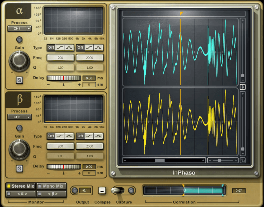 Waves - InPhase Plugins & FX Software GUI Artwork