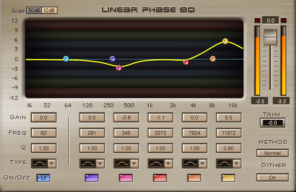 Waves - Linear Phase EQ Plugins & FX Software GUI Artwork