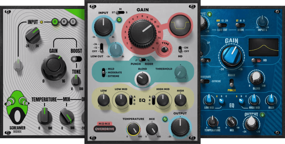 Waves - MDMX Distortion Modules Plugins & FX Software GUI Artwork