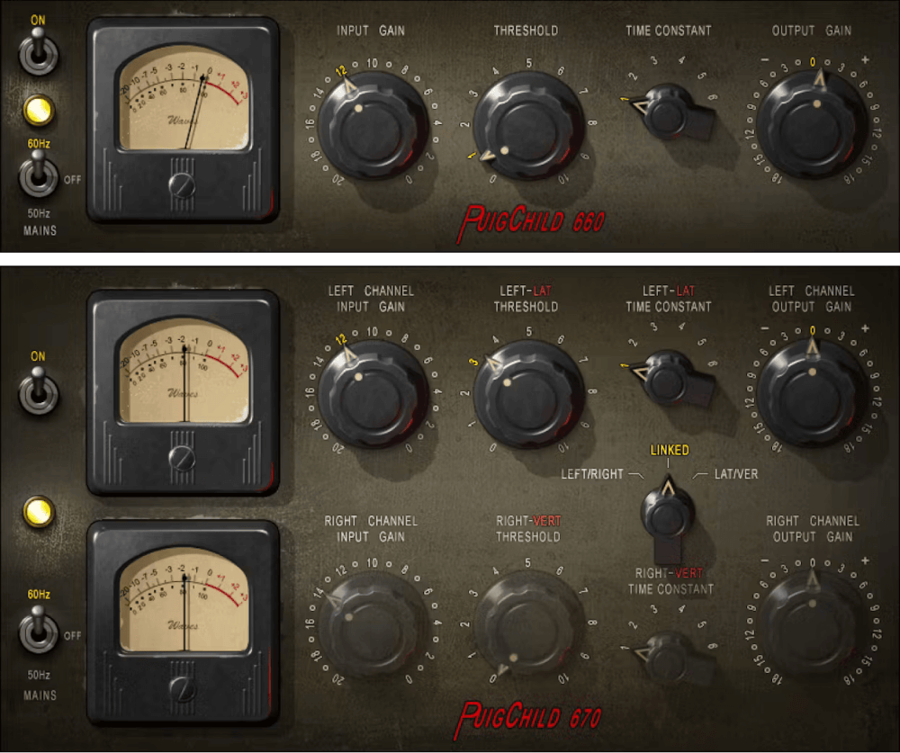 Waves - PuigChild Compressor Plugins & FX Software GUI Artwork