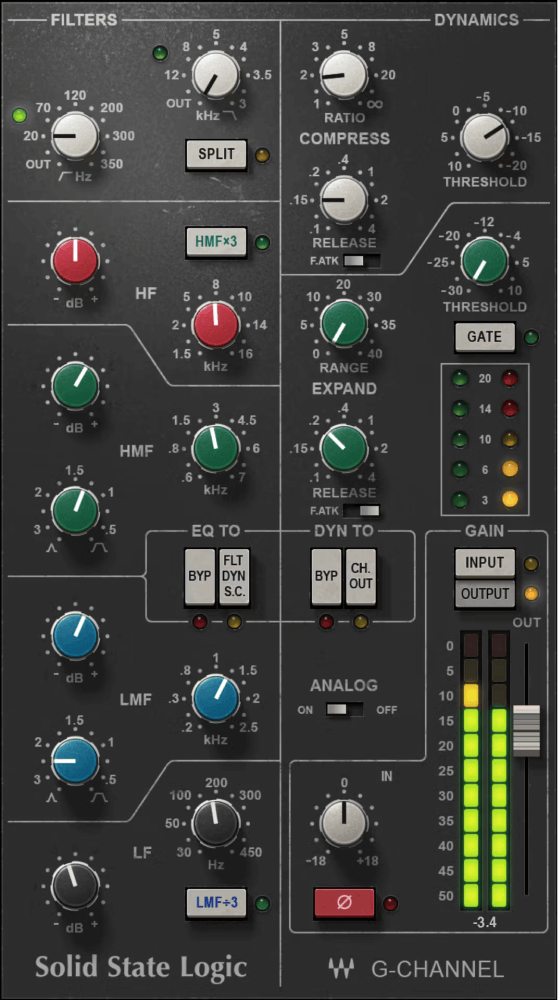 Waves - SSL G-Channel Plugins & FX Software GUI Artwork