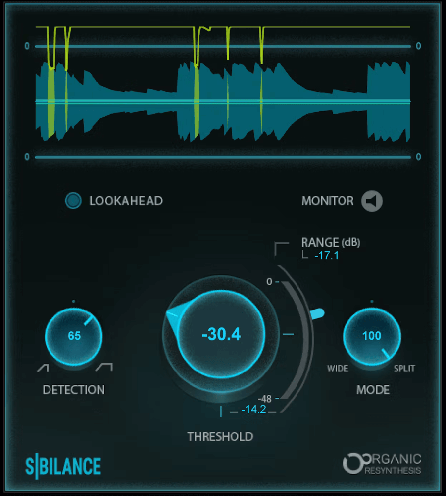 Waves - Sibilance Plugins & FX Software GUI Artwork