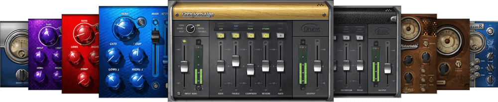 Waves - Signature Series Bass and Drums Plugins & FX Software GUI Artwork