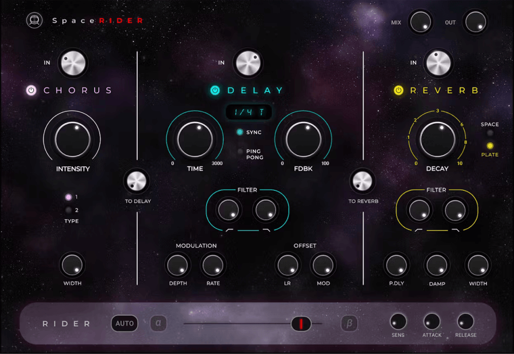 Waves - Space Rider Plugins & FX Software GUI Artwork