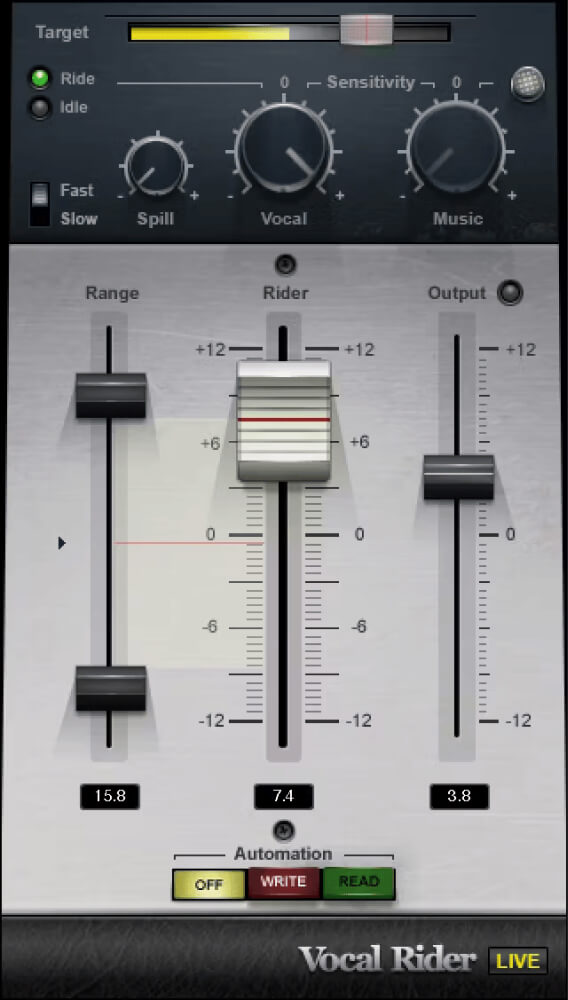 Waves - Vocal Rider Plugins & FX Software GUI Artwork