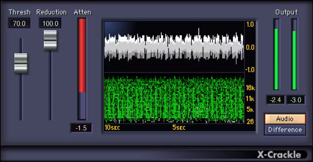 Waves - X-Crackle Plugins & FX Software GUI Artwork