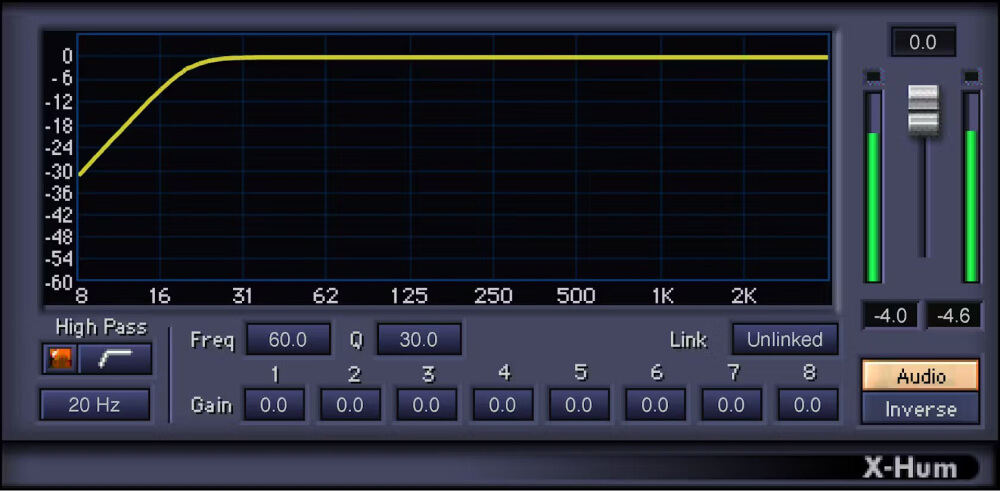 Waves - X-Hum Plugins & FX Software GUI Artwork