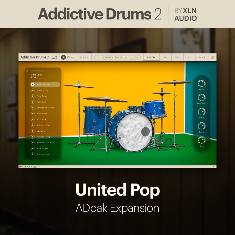 Addictive Drums 2 - United Pop ADpak