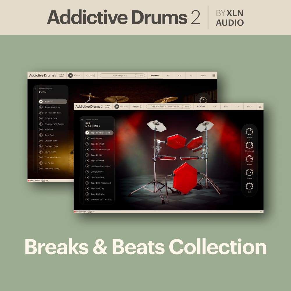 XLN Audio - Addictive Drums 2 - Breaks & Beats Collection Plugins & FX Software GUI Artwork