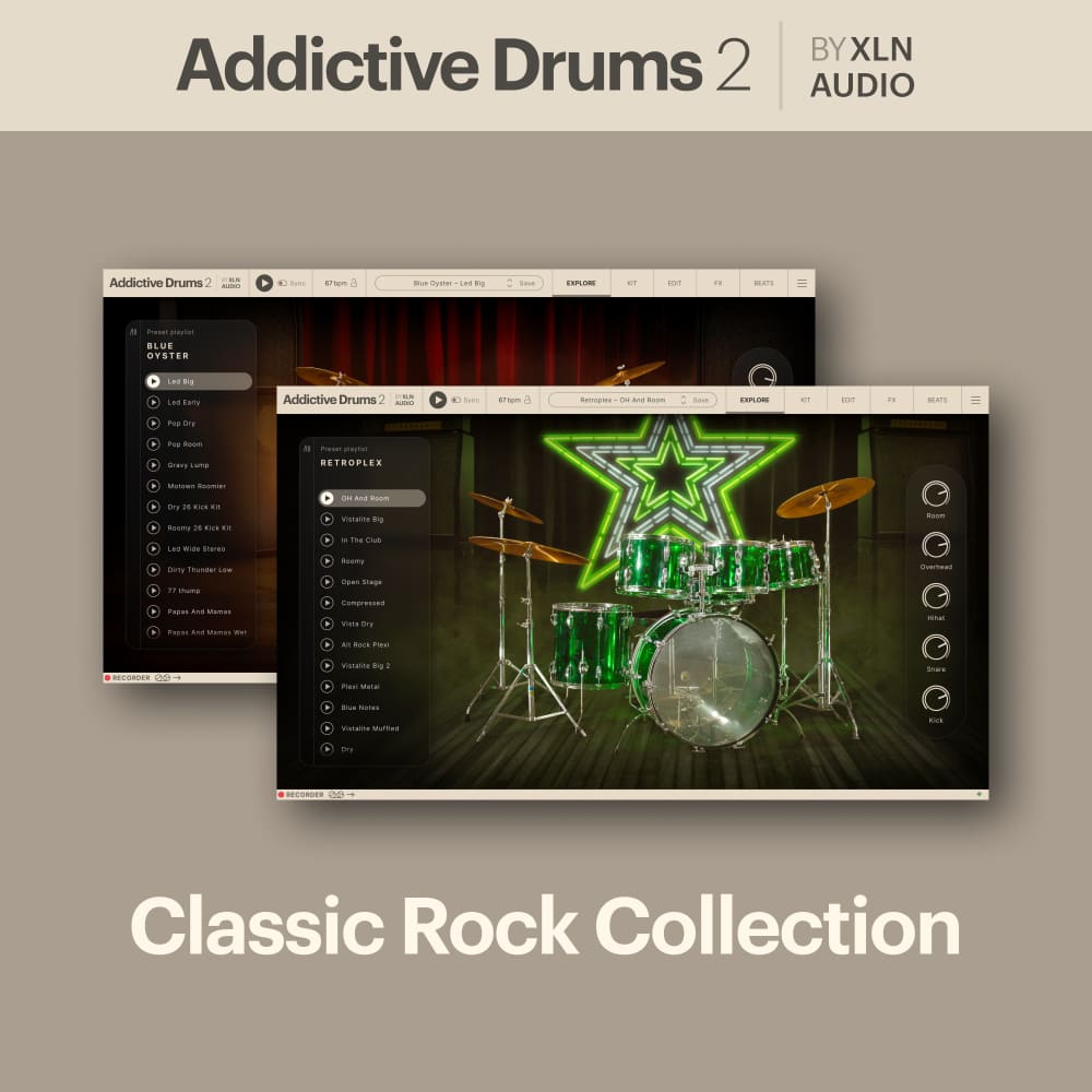 XLN Audio - Addictive Drums 2 - Classic Rock Collection Plugins & FX Software GUI Artwork