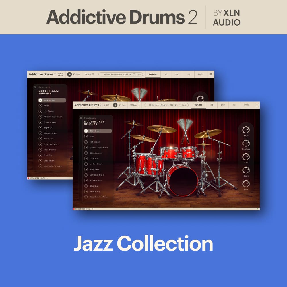 XLN Audio - Addictive Drums 2 - Jazz Collection Plugins & FX Software GUI Artwork