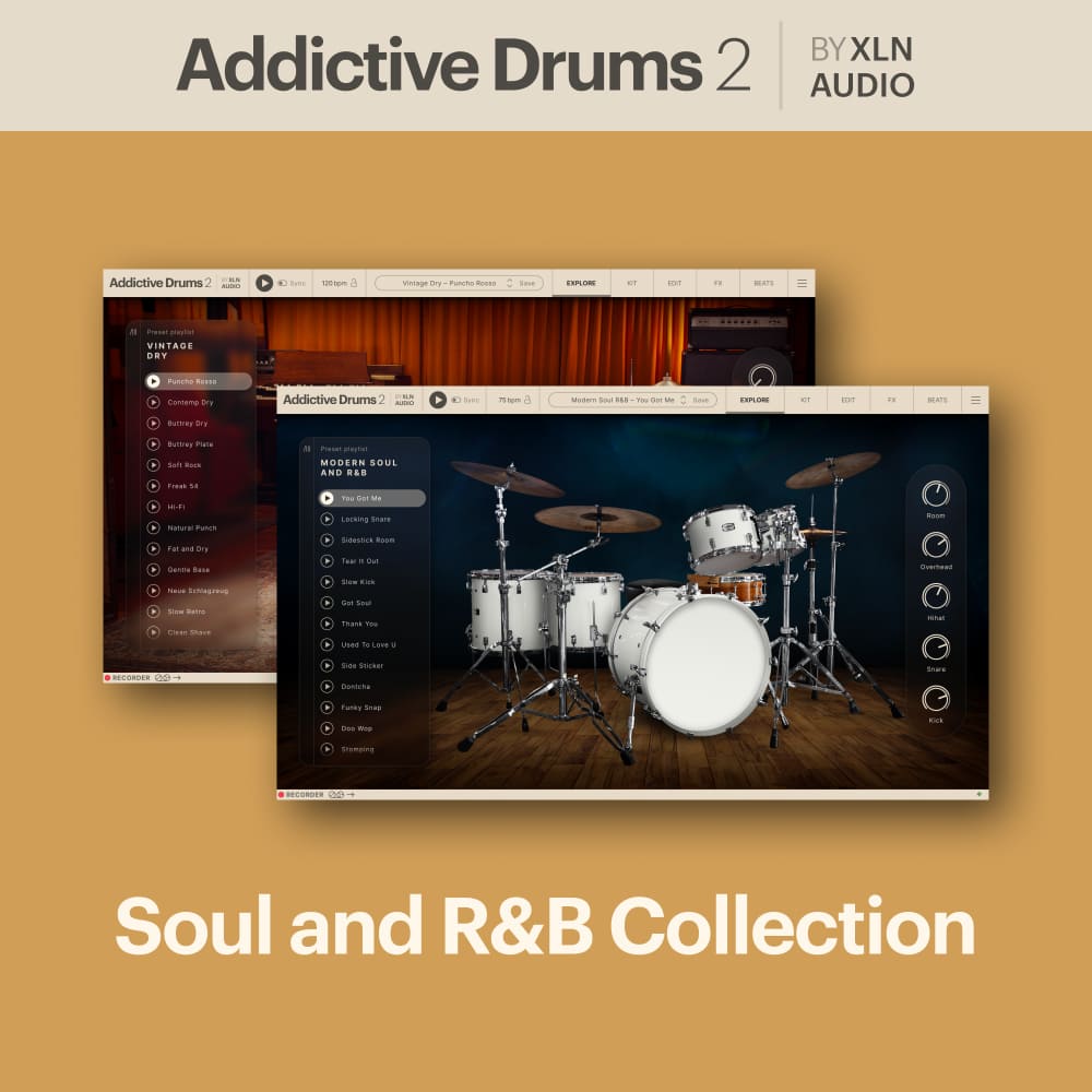 XLN Audio - Addictive Drums 2 - Soul & R&B Collection Plugins & FX Software GUI Artwork