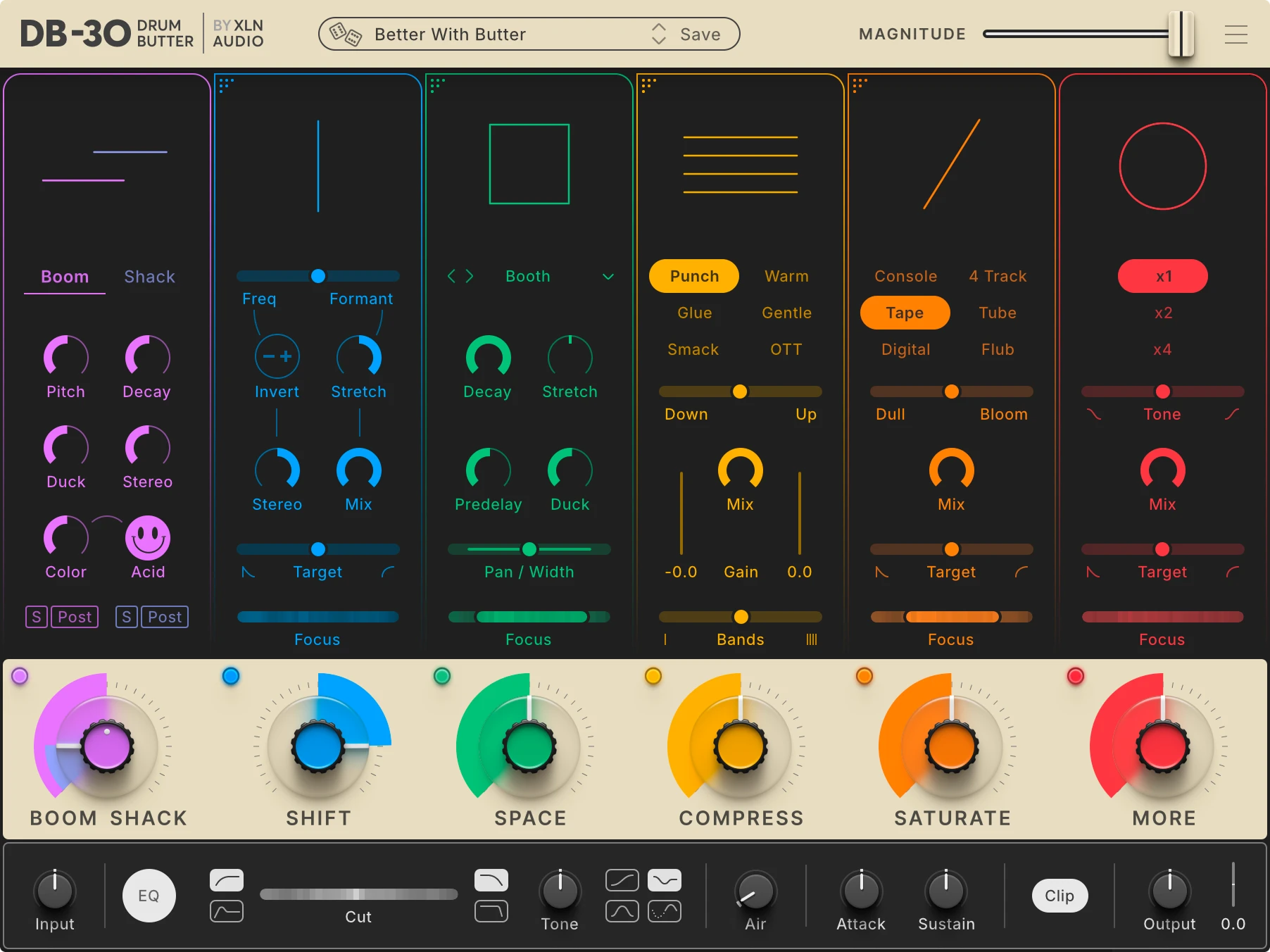 XLN Audio - DB-30 Drum Butter Plugins & FX Software GUI Artwork