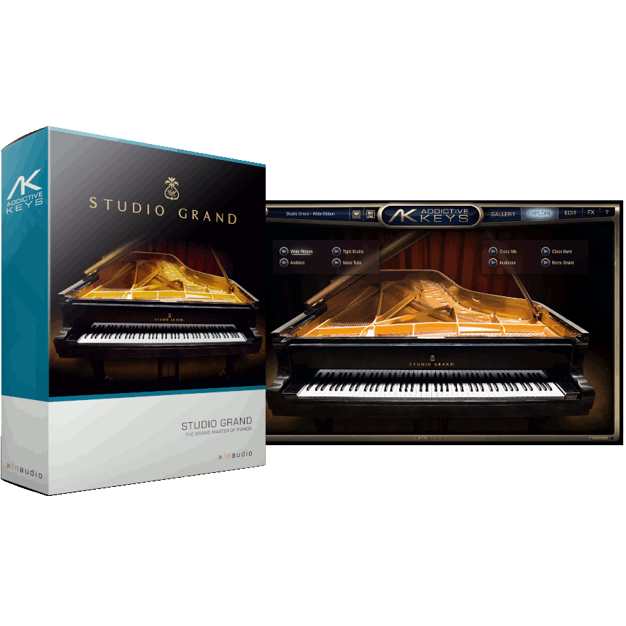 XLN Audio - Addictive Keys - Studio Grand Plugins & FX Software GUI Artwork