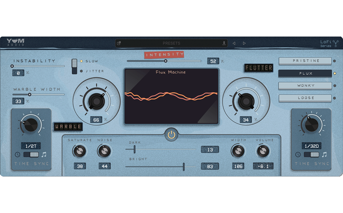 Yum Audio - Flux Machine Plugins & FX Software GUI Artwork