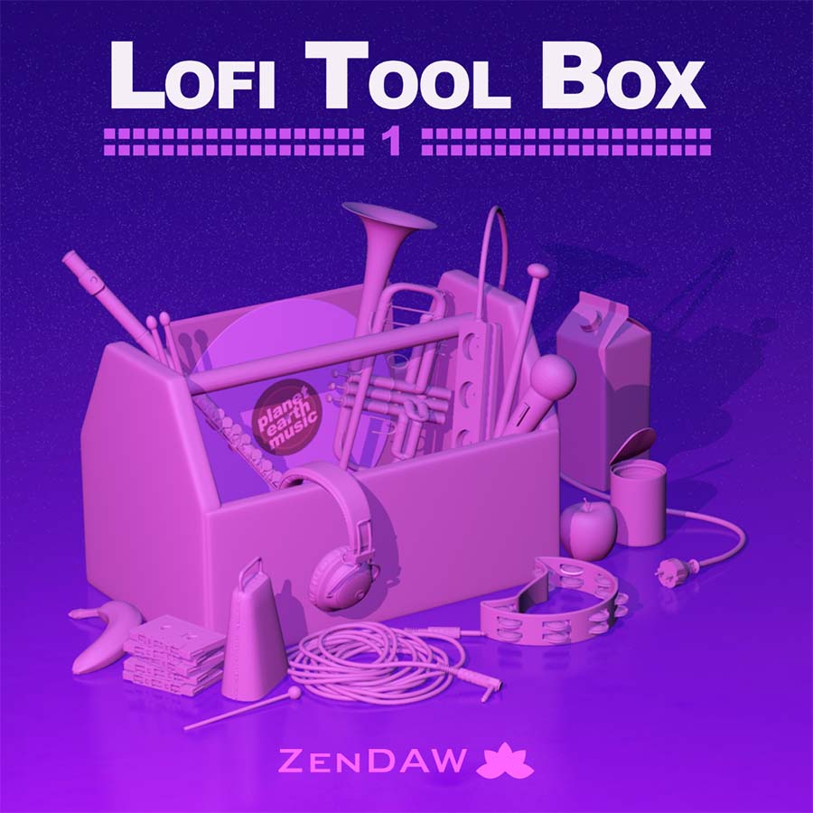 ZenDAW - Lofi Tool Box 1 Sample Packs Software GUI Artwork