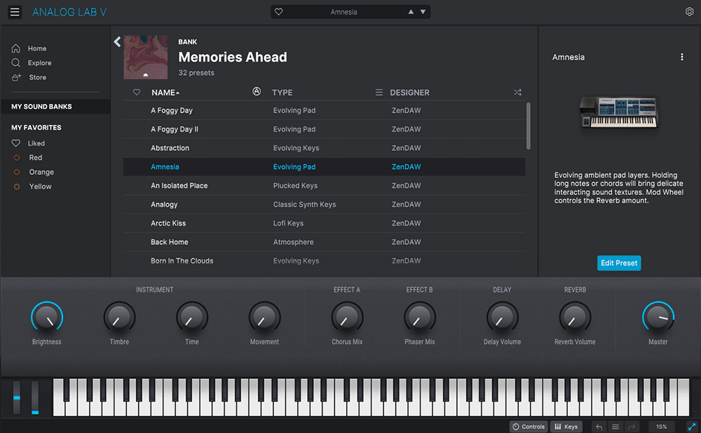 ZenDAW - Memories Ahead: Arturia Screenshot 2