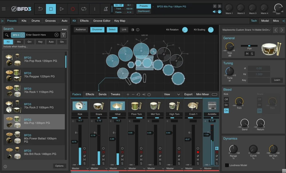 BFD Drums - BFD3 Plugins & FX Software GUI Artwork