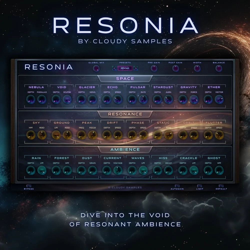 Cloudy Samples - Resonia  Plugins & FX Software GUI Artwork