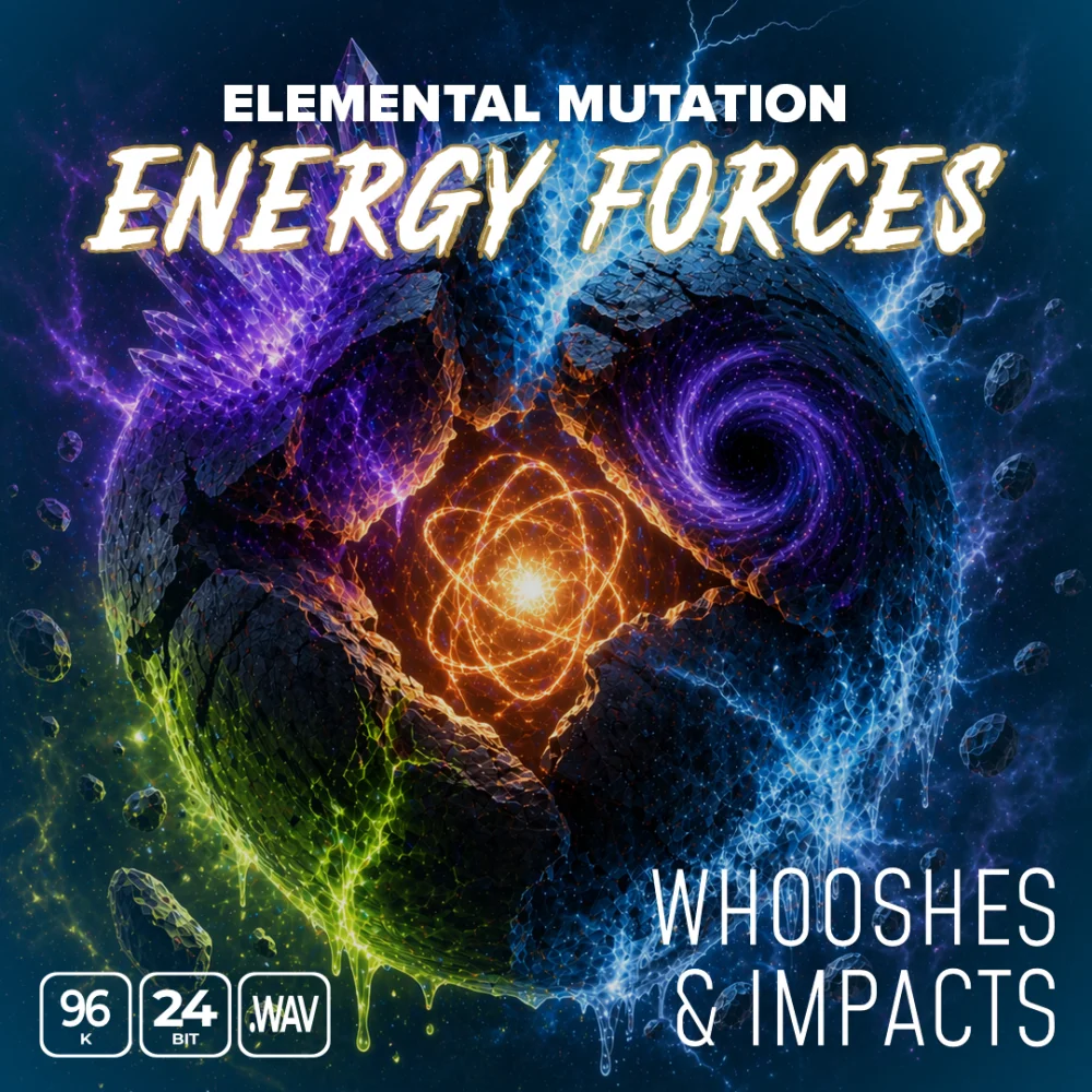 Epic Stock Media - Elemental Mutation Whoosh and Impacts 2 - Energy Force Sample Packs Software GUI Artwork